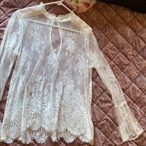 Xoxo white lace blouse